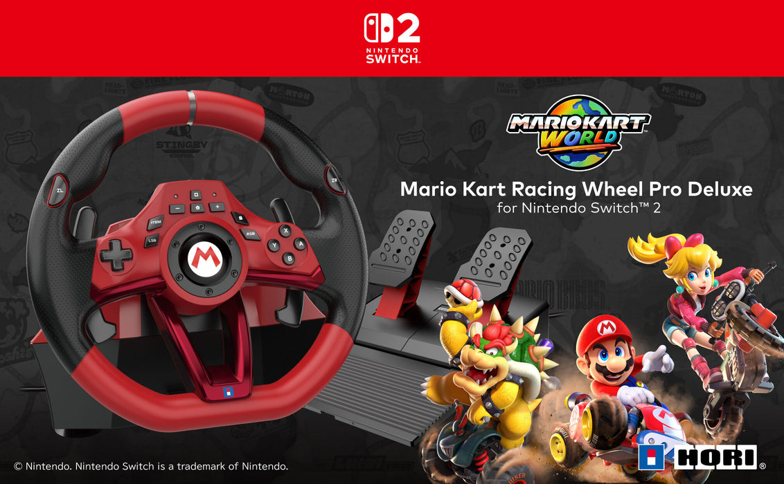 Hori Mario Kart Racing Wheel Pro Deluxe for Nintendo Switch 2 [NSX-123A]
