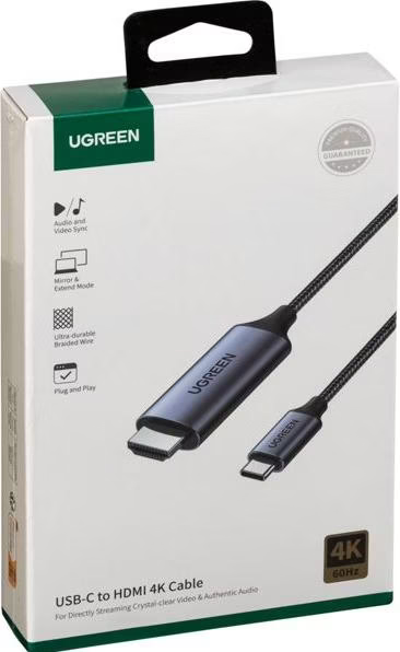 UGreen USB-C to HDMI Cable 1.5M Gray/Black [MM142/50570]