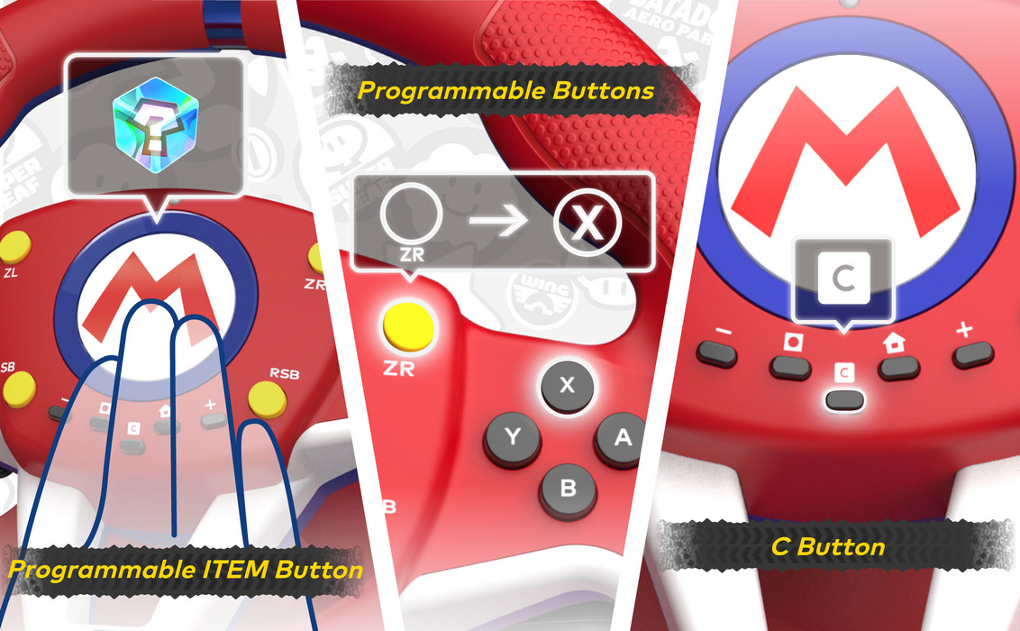 Hori Mario Kart Racing Wheel Pro Mini for Nintendo Switch 2 [NSX-122A]