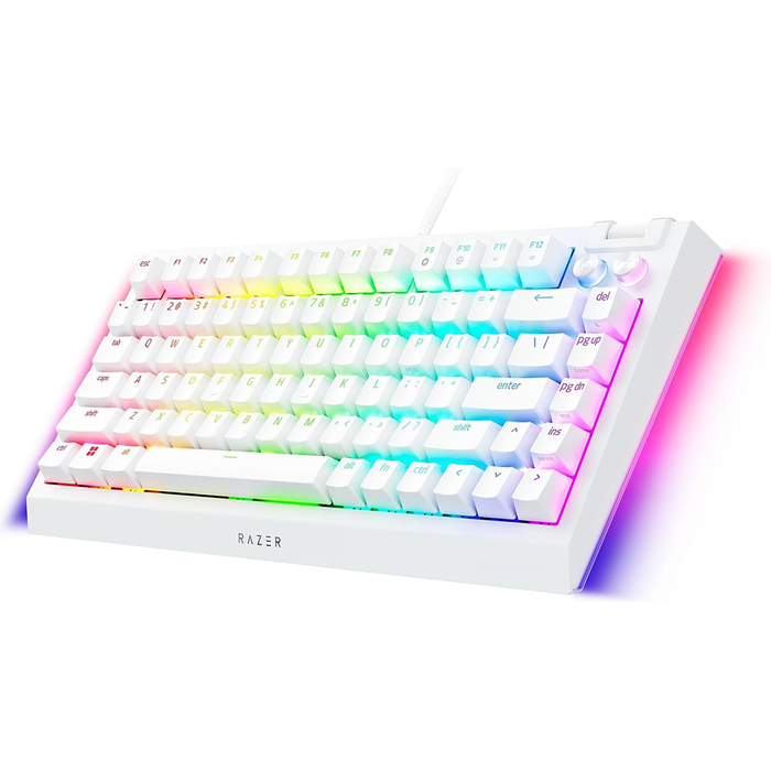 Razer BlackWidow V4 75% Hot-Swappable Mechanical Gaming Keyboard [RZ03-05001700-R3M1] - White