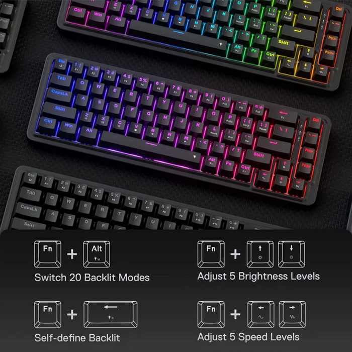 Redragon K709GB-RGB-M Nova Magnetic Wired Keyboard - Grey+Black