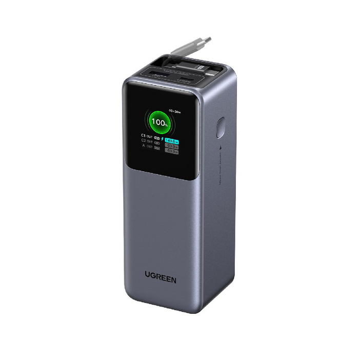 UGreen Nexode 20000mAh 165W Power Bank w/ Type C Retractable Cable [PB726/55987B]