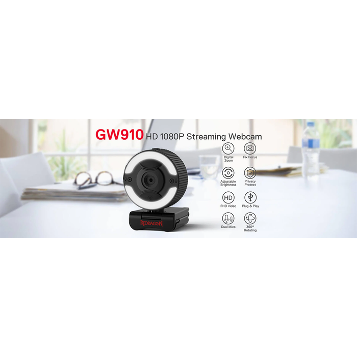 Redragon GW910 ONESHOT Webcam - Black