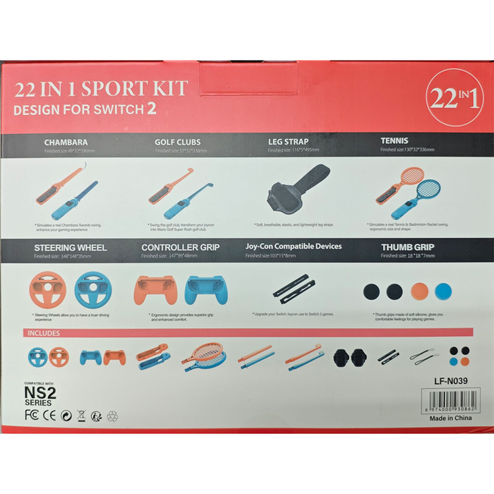 Lucky Fox 22 in 1 Sport Kit for Nintendo Switch 2 [N039] - Color