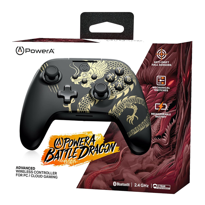 PowerA Wireless Battle Dragon Advance Controller for PC - Golden Dragon