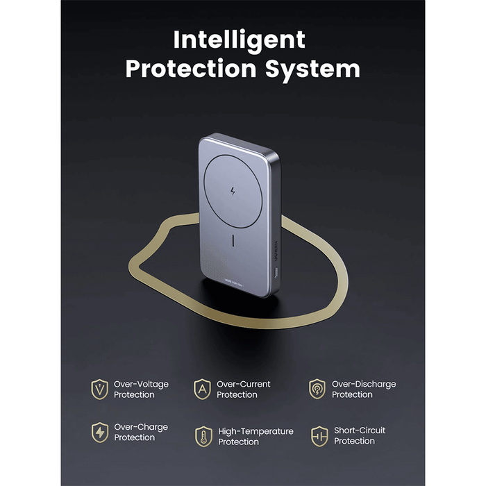 Ugreen 10000mAH Magnetic Wireless Power Bank - Space Gray [PB206/15806]