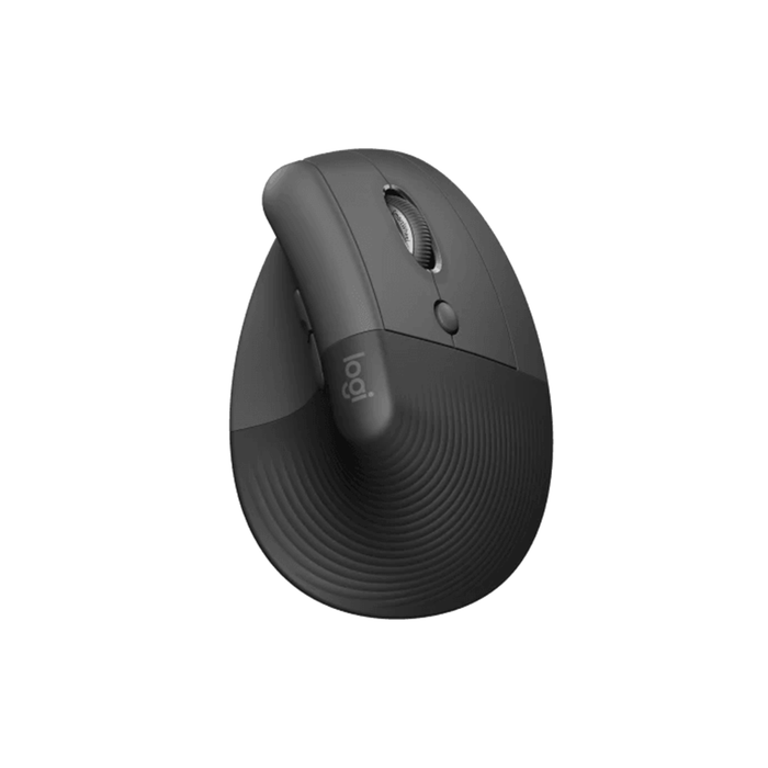 Logitech Wireless Lift Vertical Ergonomic Mouse - Graphite Black/Charcoal