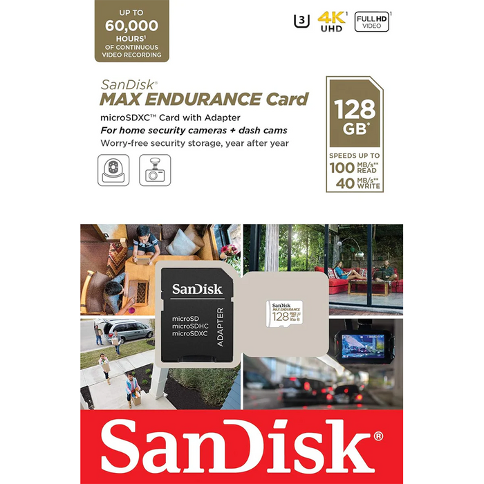 SanDisk Micro SDXC Max Endurance with Adapter SDSQQVR - 128G
