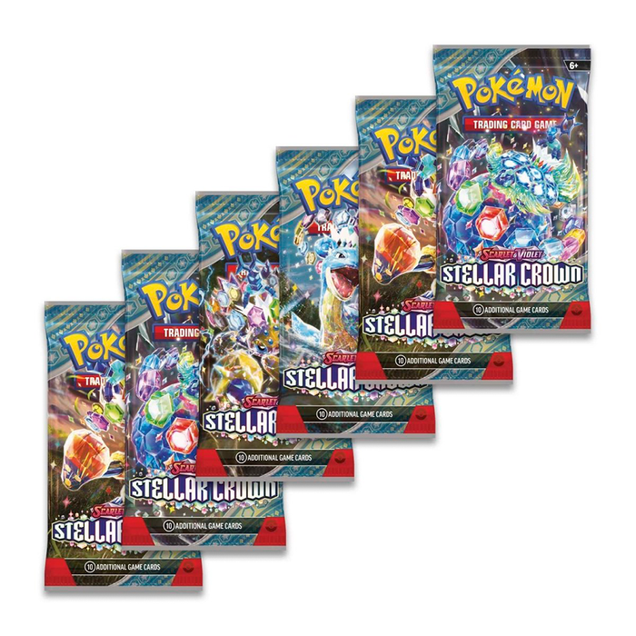 Pokemon TCG Scarlet & Violet 7 Stellar Crown Booster Bundle (6 packs)