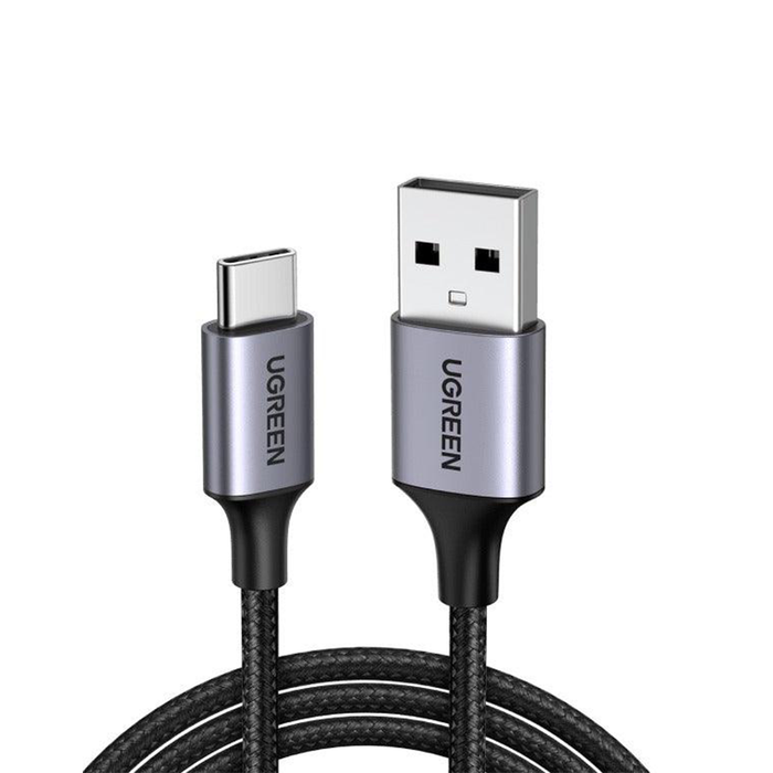 UGreen USB-A to USB-C Cable Nickel Plating Aluminum Braid 2M - Black [US288/60128]