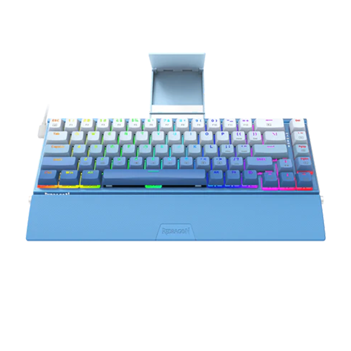 Redragon K641B-BW RGB Shaco Aluminum Hot-Swappable Mechanical Gaming Keyboard - Blue - Red Switch