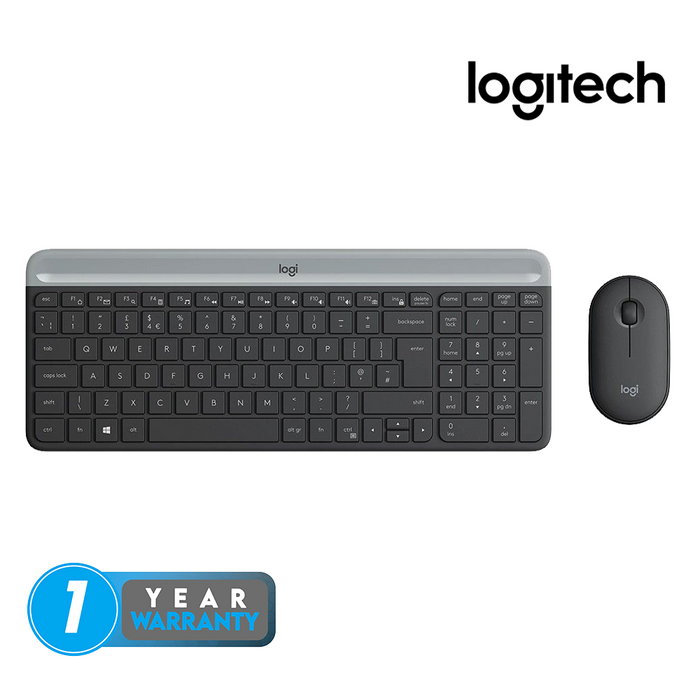 Logitech Wireless MK470 Slim Keyboard & Mouse - Graphite