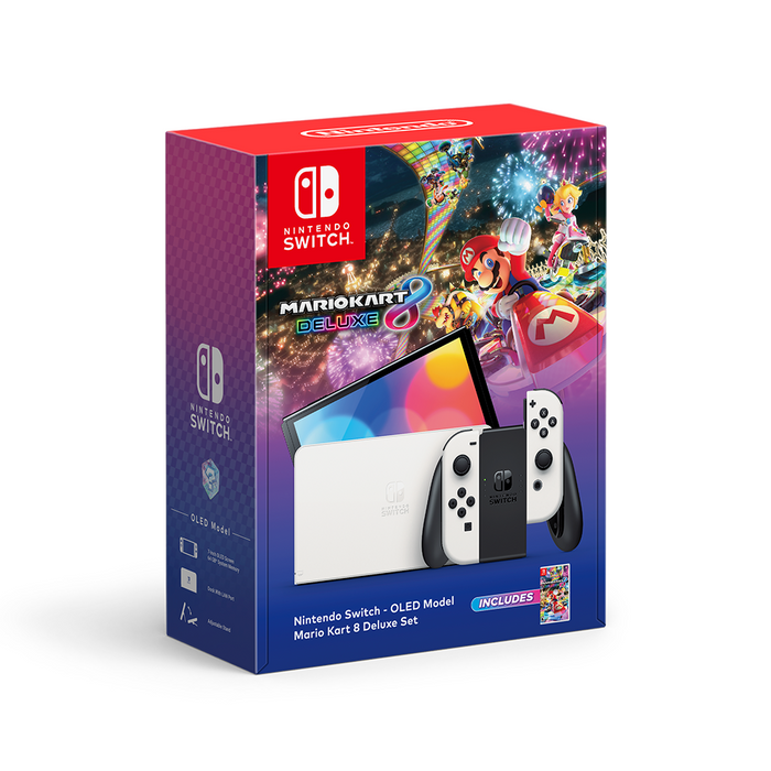 Nintendo Switch OLED Model Console - White Mario Kart 8 Bundle (PXT)