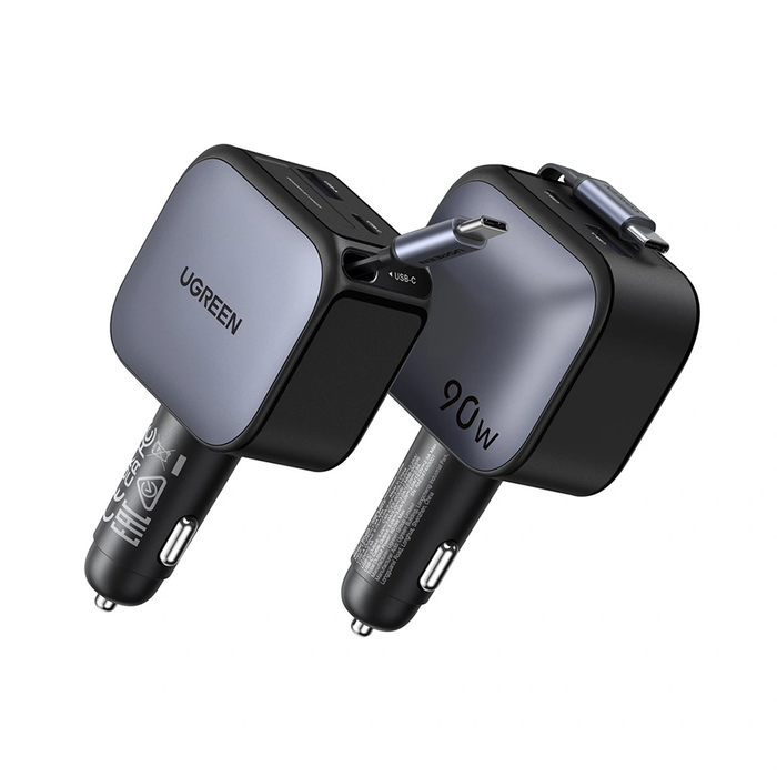 UGreen 90W Retractable Cable Car Charger [EC603/55909B]