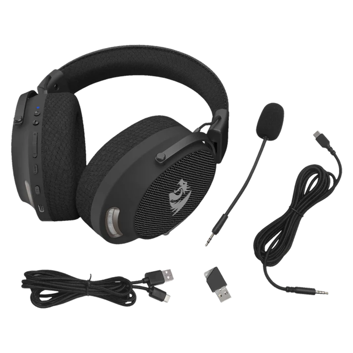 Redragon HEADSET WIRELESS (H858) ARROW PRO CARBON BLACK