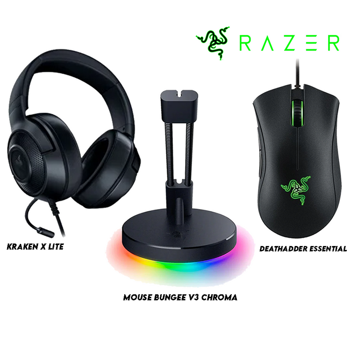 Razer Game on Bundle (Deathadder Essential/Mouse Bungee V3 Chroma/Kraken X Lite) [RZ85-03850100-B3U1]