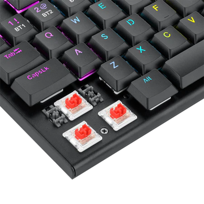 Redragon K618 Horus Wireless RGB Mechanical Keyboard - Black [Red Switch]