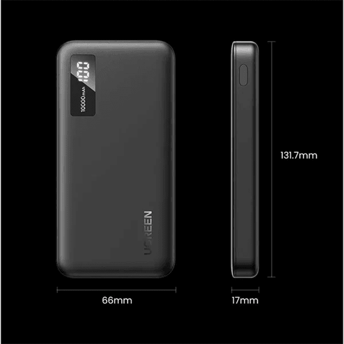 UGreen Two-way Fast Charging Power Bank 20w (10000mAh) [PB311-25742] - Black