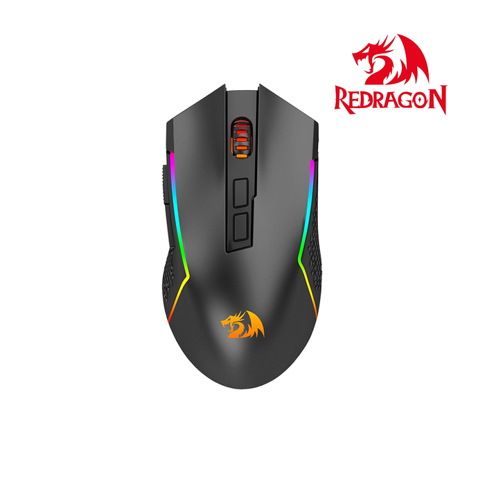 Redragon Wireless M693 RGB TRIDENT Gaming Mouse [8000 DPI] - Black