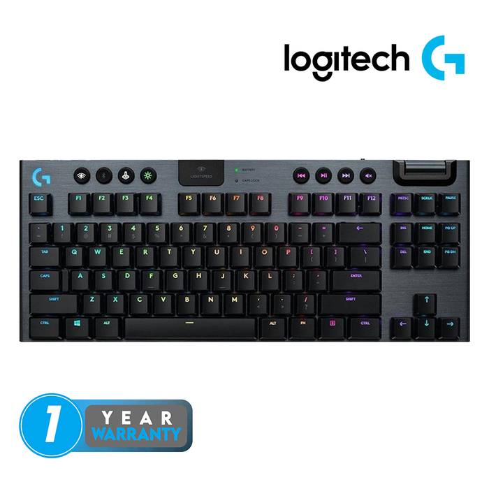 Logitech Wireless G913 TKL RGB Mechanical Gaming Keyboard - Clicky