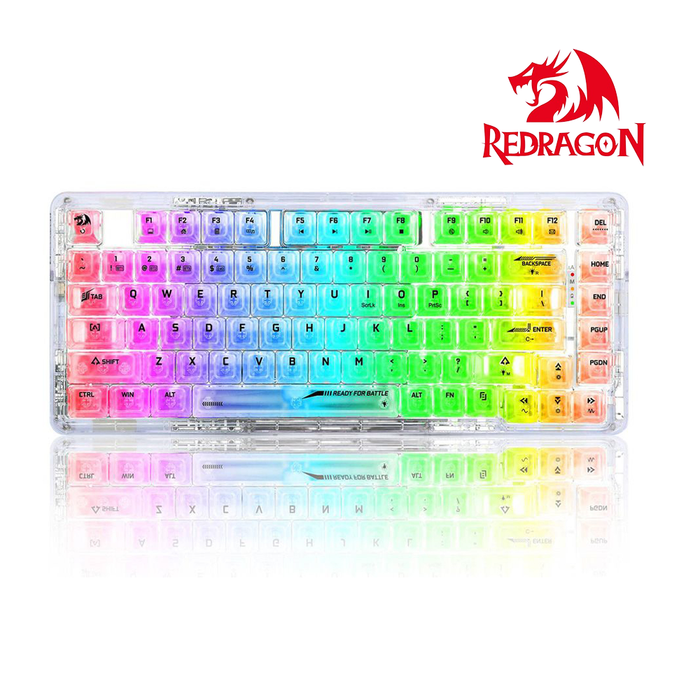 Redragon Elf Pro Wireless Crystal 75% Gasket Hot-Swappable Mechanical Keyboard