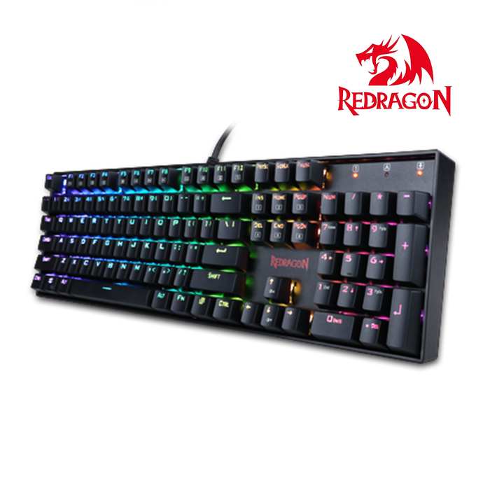 Redragon Wired K551RGB-1 V2 MITRA Mechanical Keyboard - Black [Blue Switch]