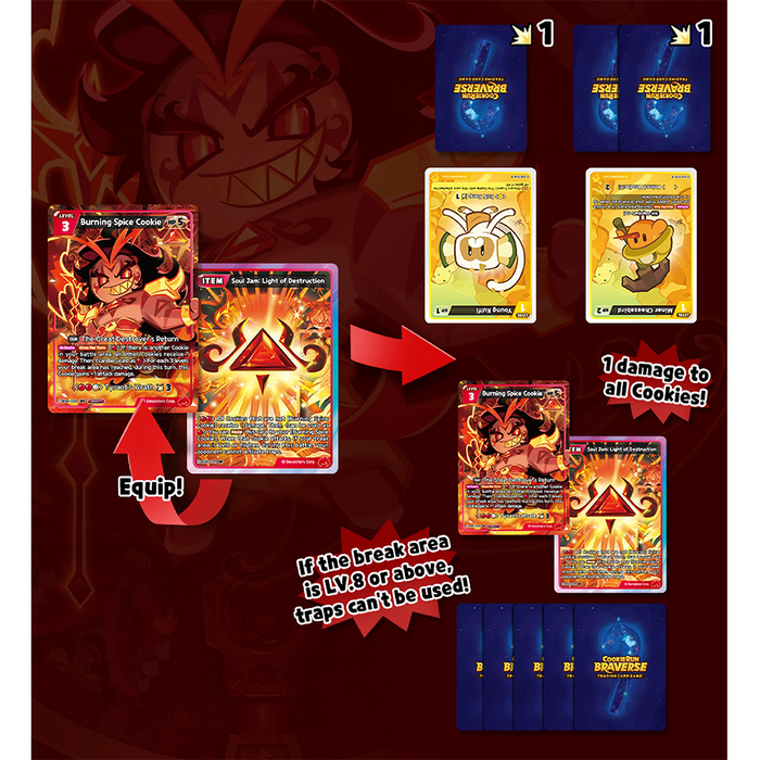CookieRun Braverse TCG ENG Land of Fire & Ruin, Realm of Apathy Booster Box (30Packs)