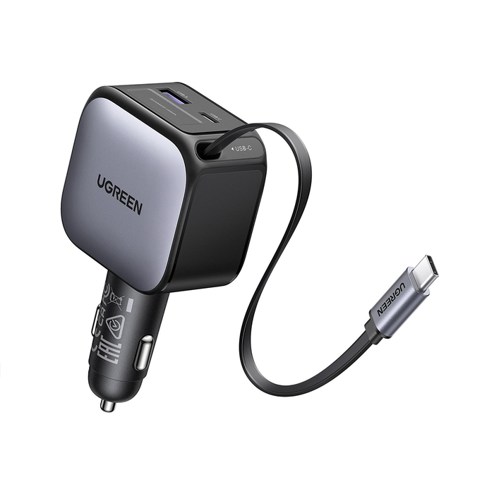 UGreen 90W Retractable Cable Car Charger [EC603/55909B]