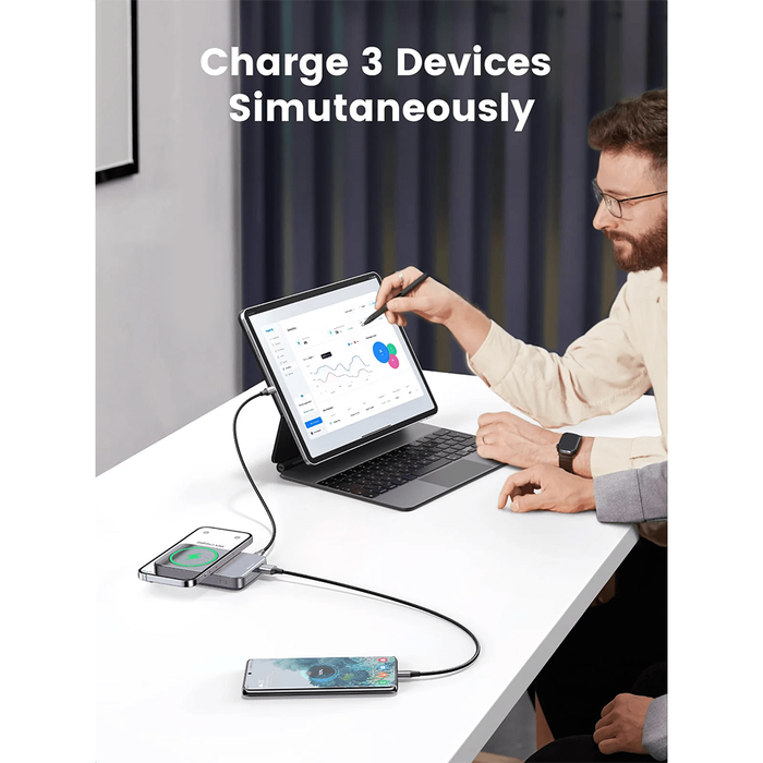 Ugreen 10000mAH Magnetic Wireless Power Bank - Space Gray [PB206/15806]