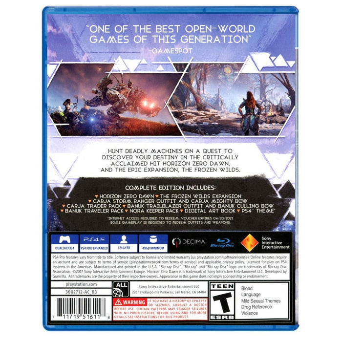 PS4 Horizon Zero Dawn Complete Edition (R3)