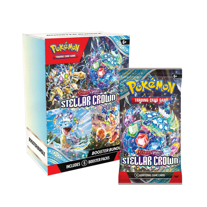 Pokemon TCG Scarlet & Violet 7 Stellar Crown Booster Bundle (6 packs)