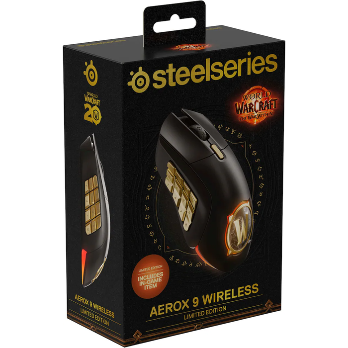 SteelSeries Wireless Aerox 9 Limited Edition Gaming Mouse - World of Warcraft [62619]
