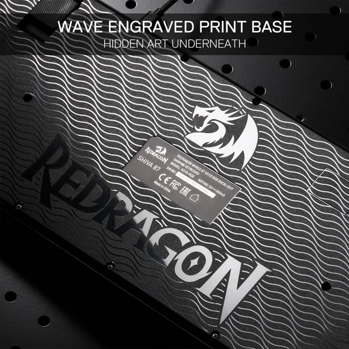 Redragon K516-RGB Shiva 87 Wired Keyboard - Black