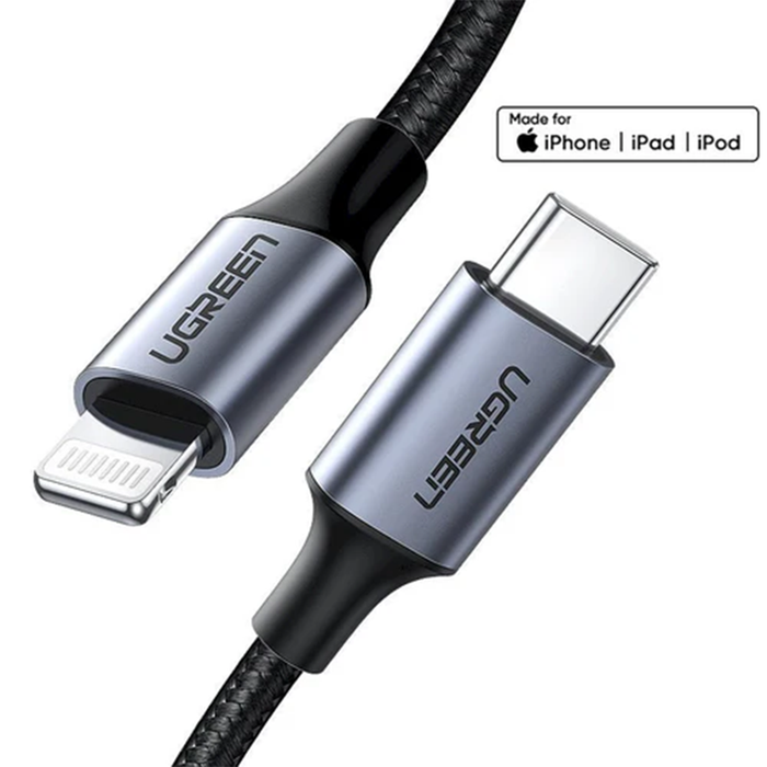 Ugreen Lightning To Type-C 2.0 Male Cable 1M - Black [US304/60759]