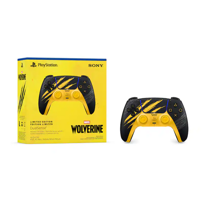 PlayStation Wireless DualSense Controller for PS5 - Marvel’s Wolverine Battle Yellow Limited Edition [CFI-ZCT2GZJ]