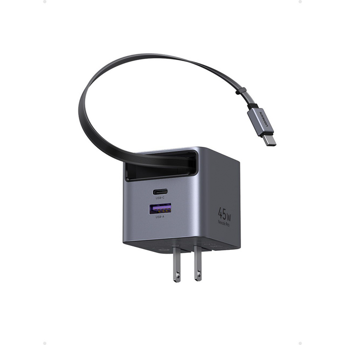 UGreen Nexode Pro 45W GaN Fast Charger w/ Type C Retractable Cable [X614/65821]
