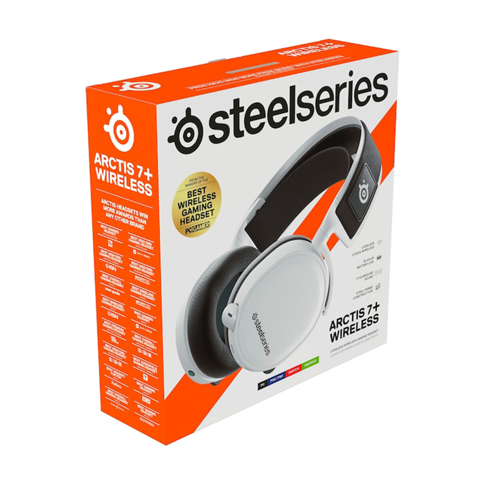 SteelSeries Wireless Arctis 7+ Lossless Gaming Headset - White [61461]