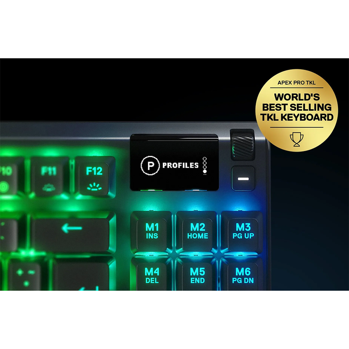 SteelSeries Wired Apex Pro TKL E-Sports Gaming Keyboard - Black 2023 (Omnipoint Switches)