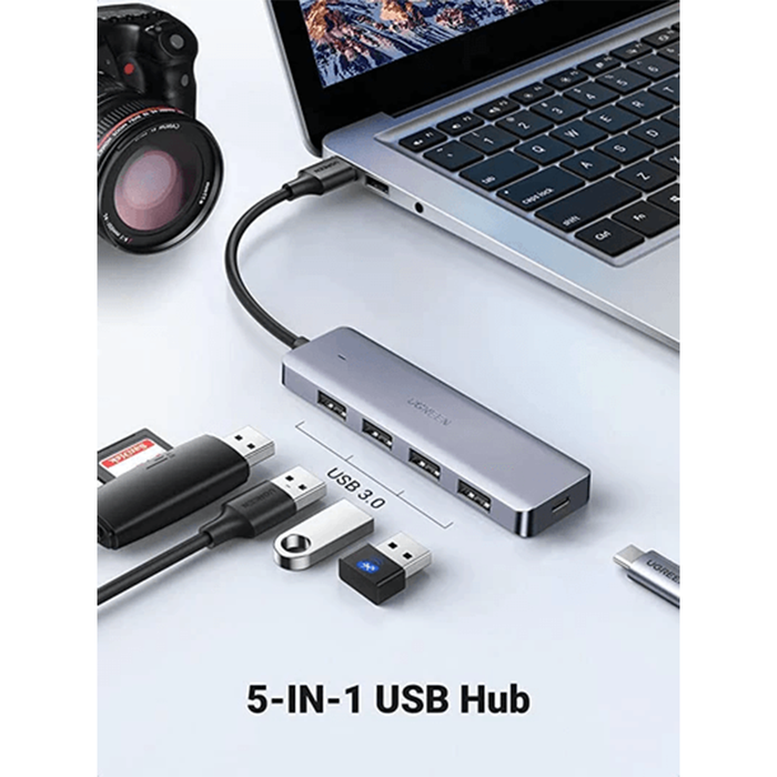 UGreen 4-Port USB 3.0 Hub w/ USB-C Power Supply [CM219/50985]