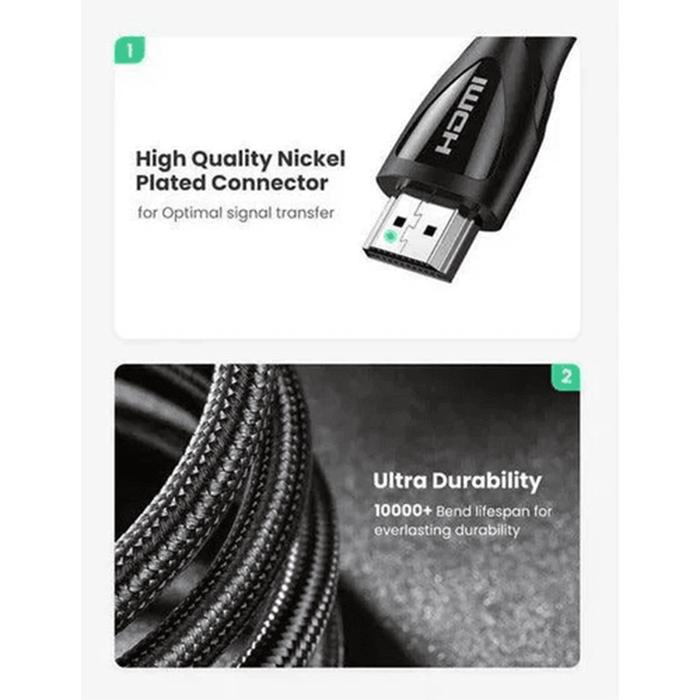 UGreen HDMI 2.1 Male to Male Cable 2M - Black [HD140/80403]