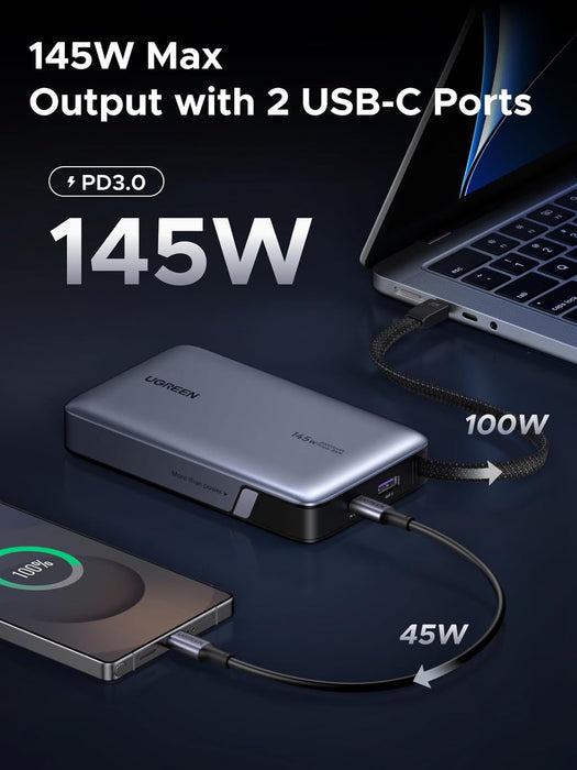 UGreen 145W Power Bank with Built-in Cable [PB551/55992B]