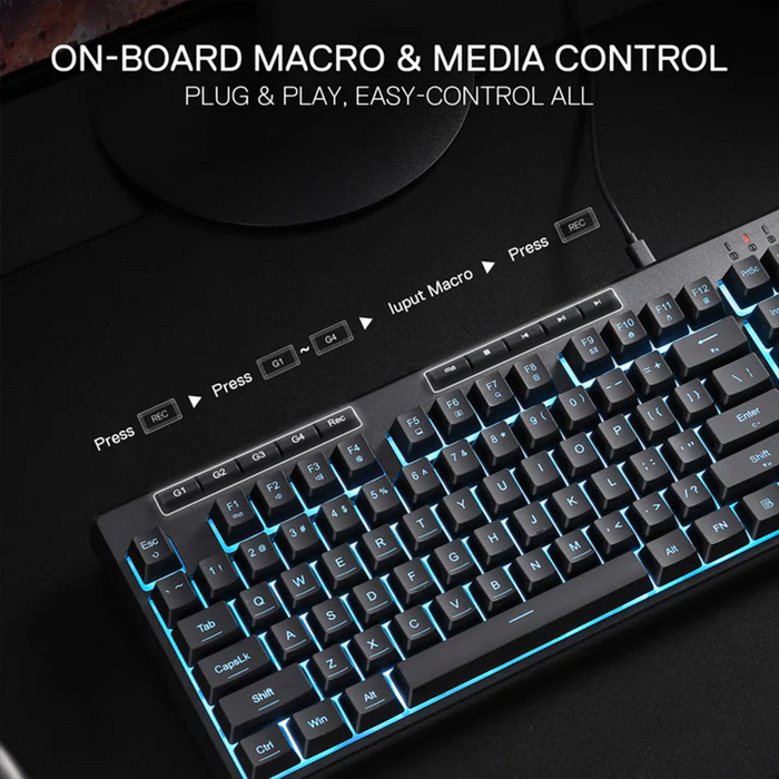 Redragon K516-RGB Shiva 87 Wired Keyboard - Black