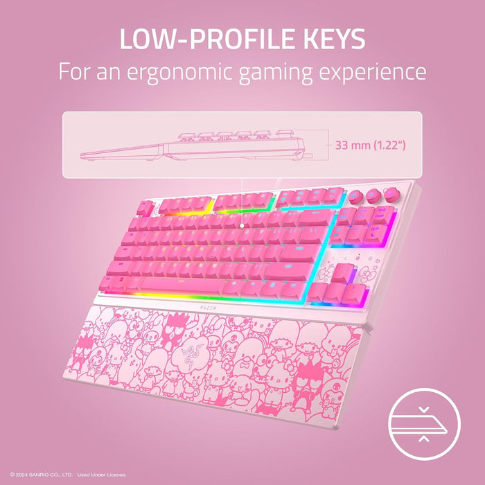 Razer Wired Ornata V3 TKL Compact Profile Gaming Keyboard [RZ03-04881900-R3M1] - Hello Kitty and Friends