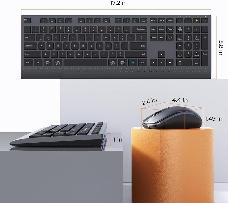 Meetion C2000 Wireless Keyboard + Mouse - Black