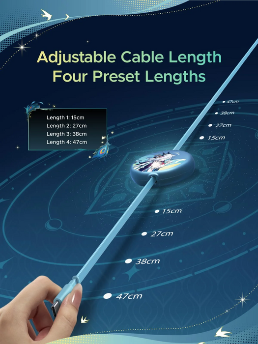 UGreen Nexode USB-C to USB-C Fast Charging Retractable Cable 1M [L531/65904SR]
