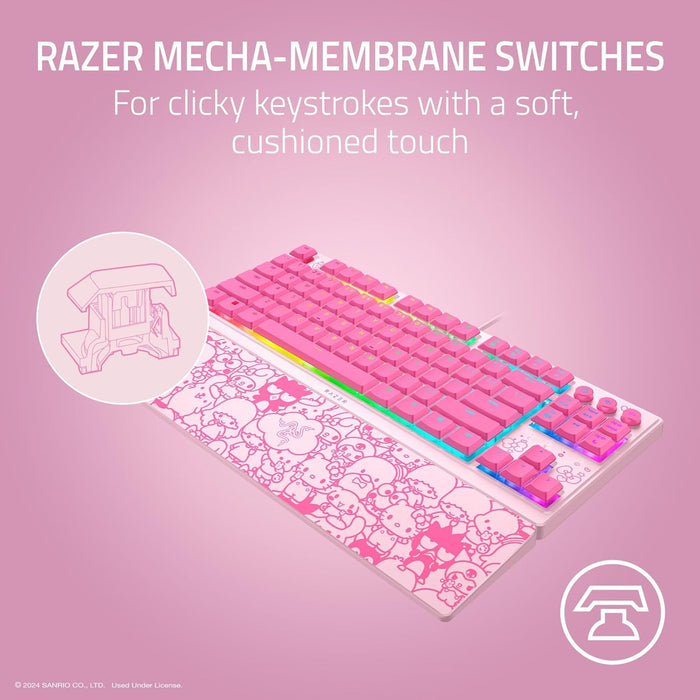 Razer Wired Ornata V3 TKL Compact Profile Gaming Keyboard [RZ03-04881900-R3M1] - Hello Kitty and Friends