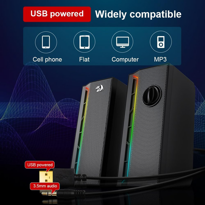 Redragon SPEAKER WIRED (GS580) CALLIOPE BLACK