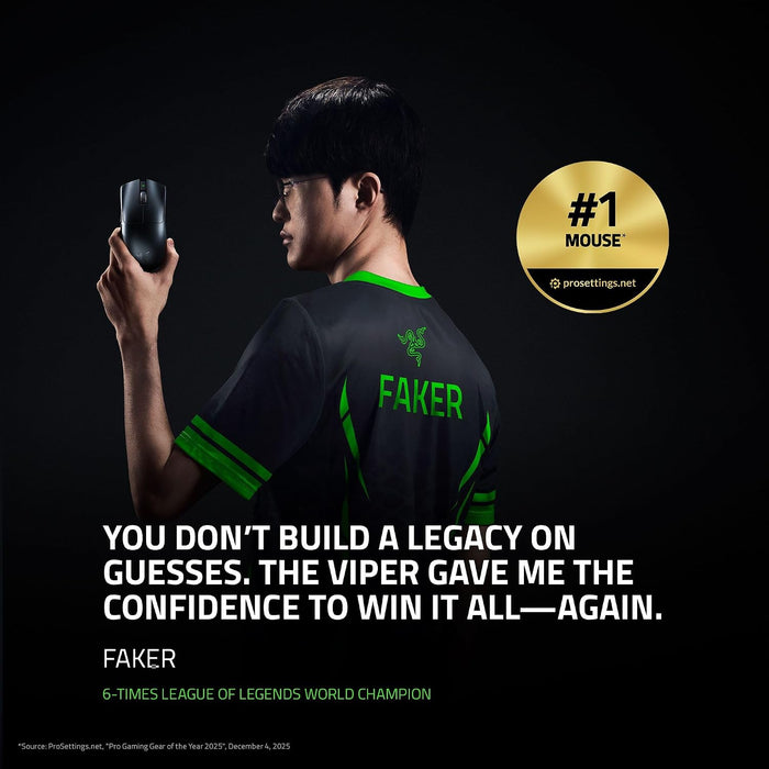Razer Wireless Viper V3 Pro  Ultra-Lightweight HS E-Sports Mouse - Black [01-05120100-R3A1]