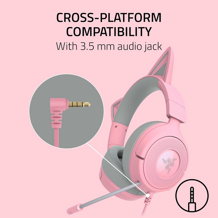 Razer Kraken Kitty V3 X Wired Kitty Gaming Headset