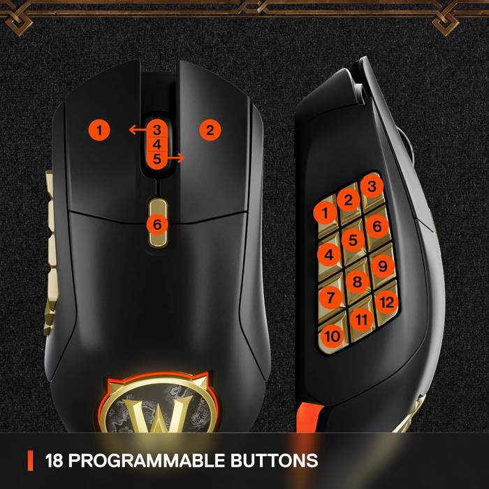 SteelSeries Wireless Aerox 9 Limited Edition Gaming Mouse - World of Warcraft [62619]